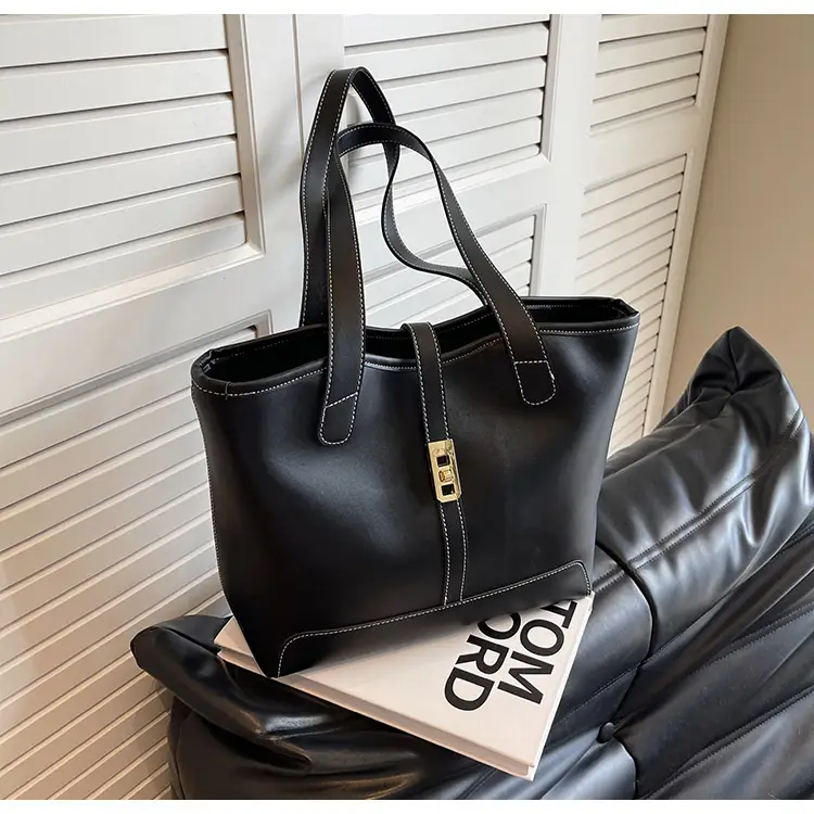 Women's Large Capacity Leather Tote Bag Shoulder Bag — feature 27