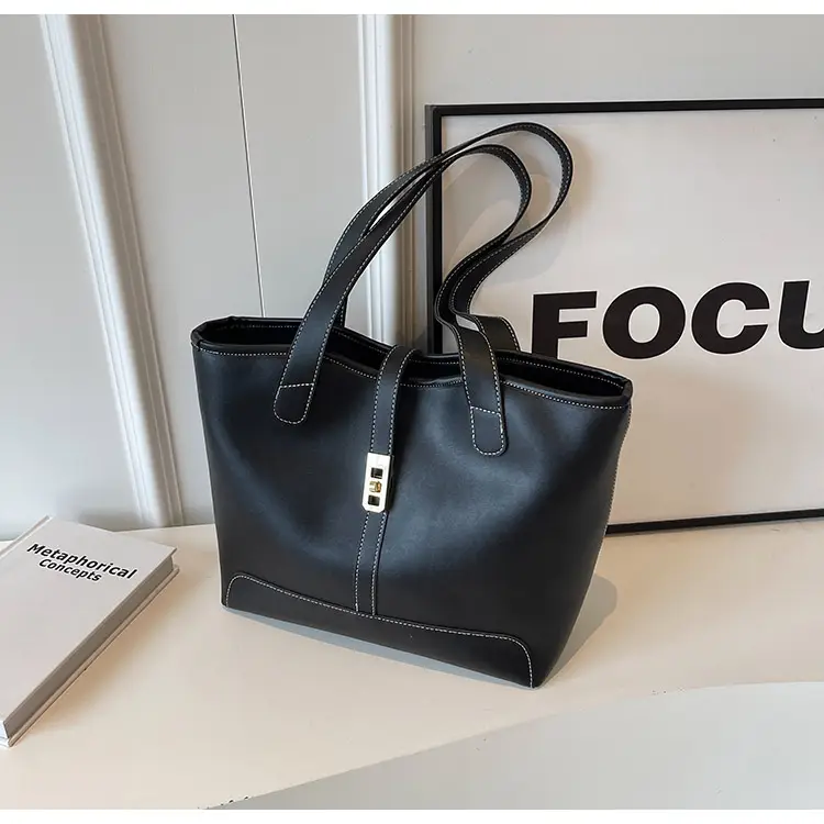Women's Large Capacity Leather Tote Bag Shoulder Bag — feature 28