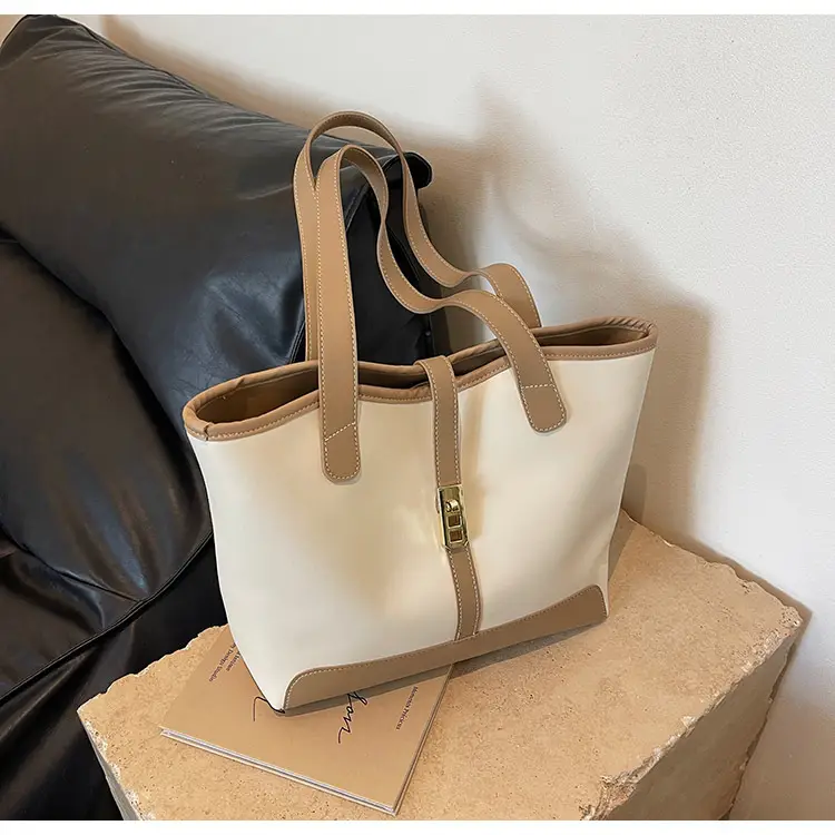 Women's Large Capacity Leather Tote Bag Shoulder Bag — feature 30