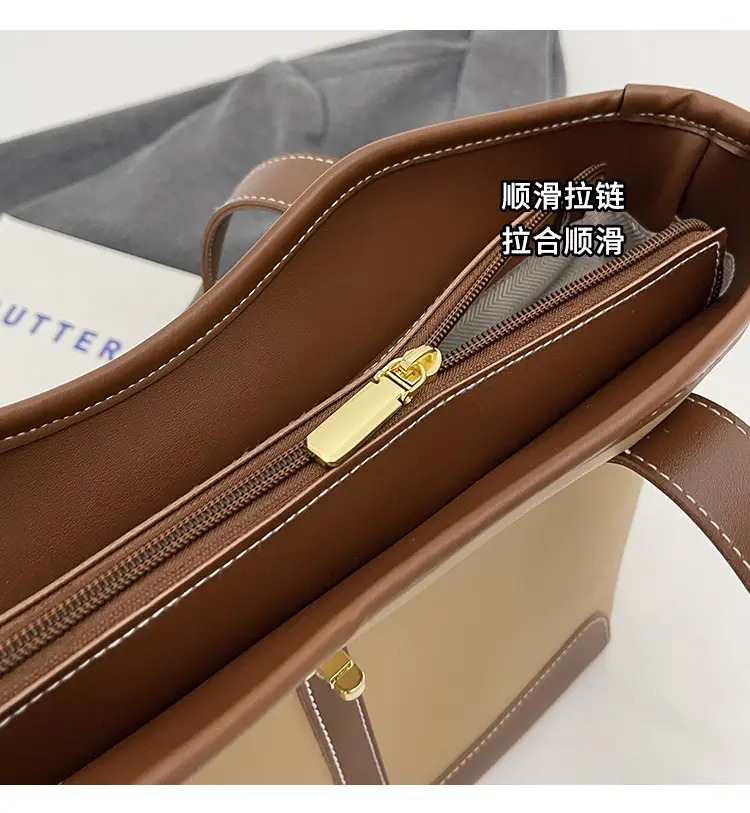 Women's Large Capacity Leather Tote Bag Shoulder Bag — feature 5