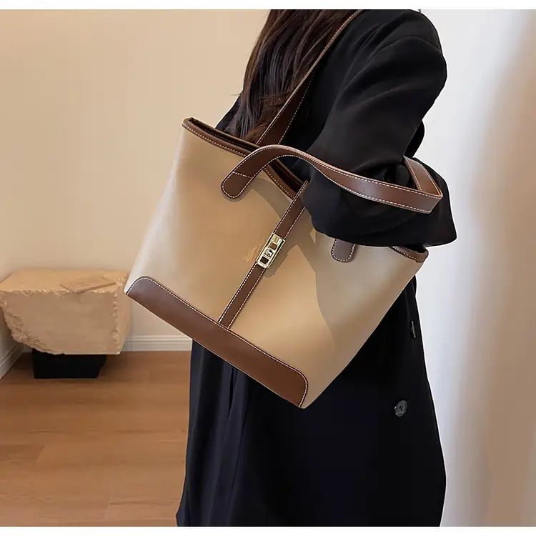 Women's Large Capacity Leather Tote Bag Shoulder Bag — feature 8