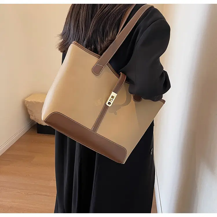 Women's Large Capacity Leather Tote Bag Shoulder Bag — feature 9