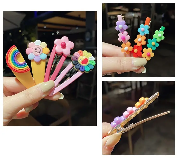 Cute Flower Side Clips for Girls Hair Accessories — feature 3