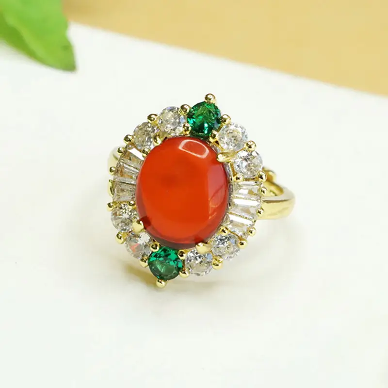 Amyrural Amber Claw Setting Ring for Women - Image 2