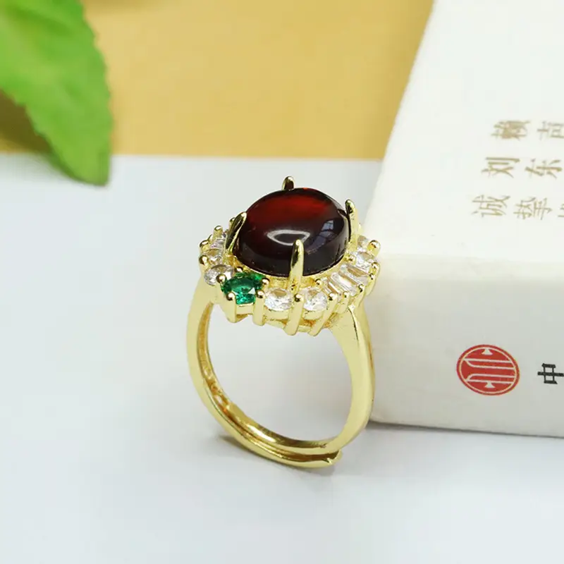 Amyrural Amber Claw Setting Ring for Women - Image 4