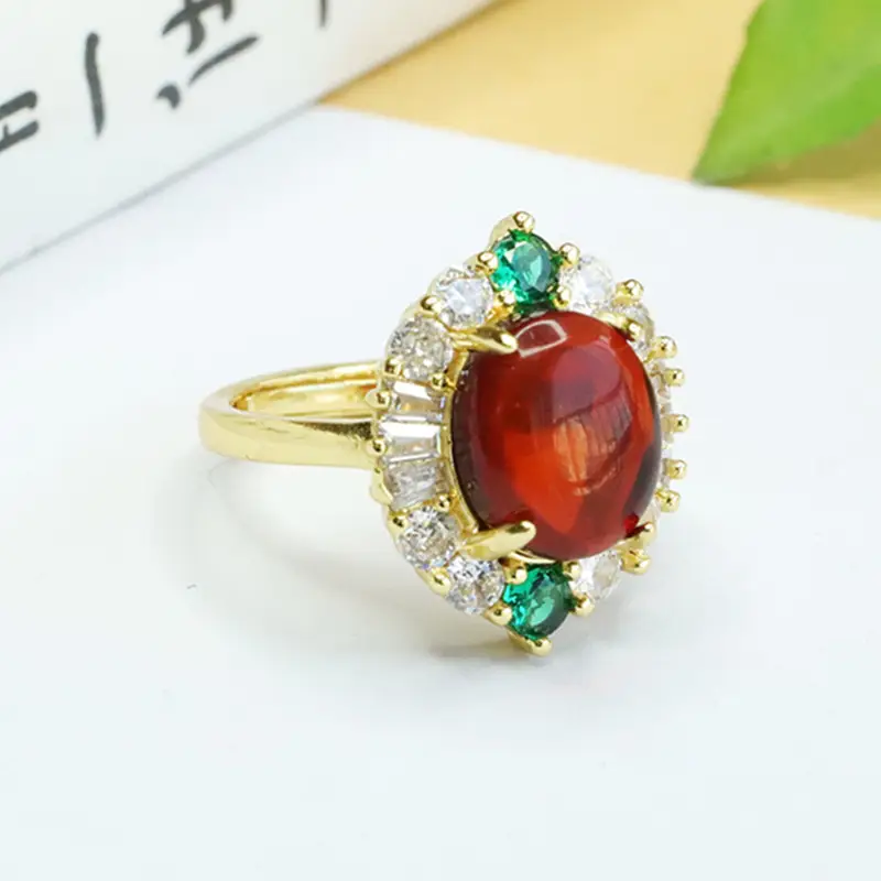 Amyrural Amber Claw Setting Ring for Women — feature 7