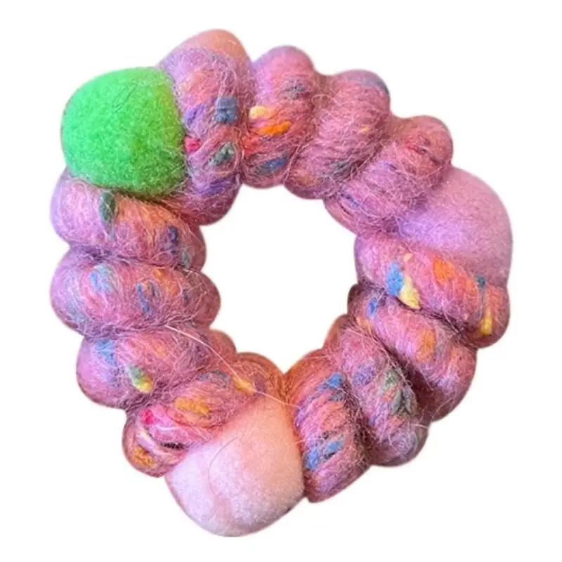 Rainbow Wool Phone Ring Hair Band for Women - Image 11