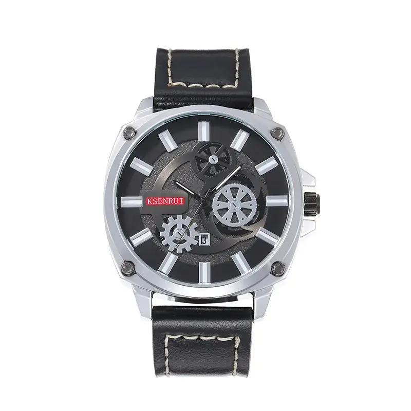 Kise Nui Quartz Leather Belt Watch with Open Face Design - Image 2