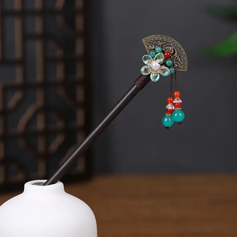 Ebony Antique Hairpin Tassel Step Wooden Hairpin Imitation - Image 68