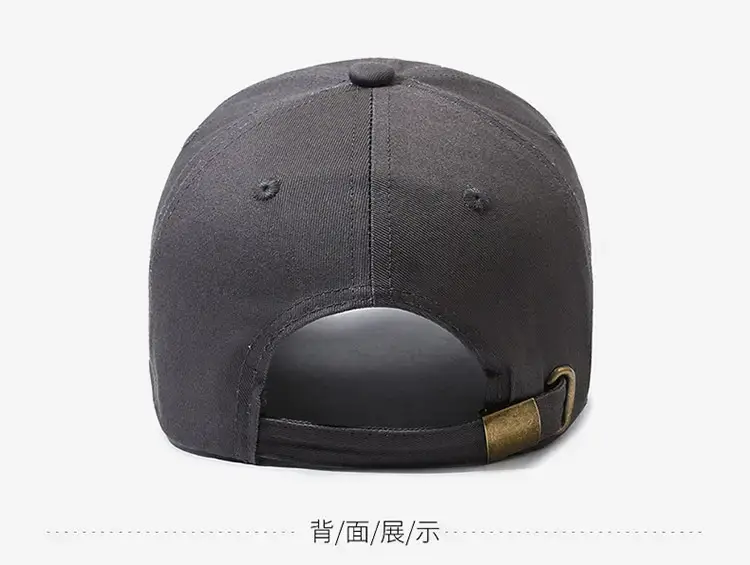 National Fashion Baseball Cap Women Streetwear Gray Embroidered — feature 11