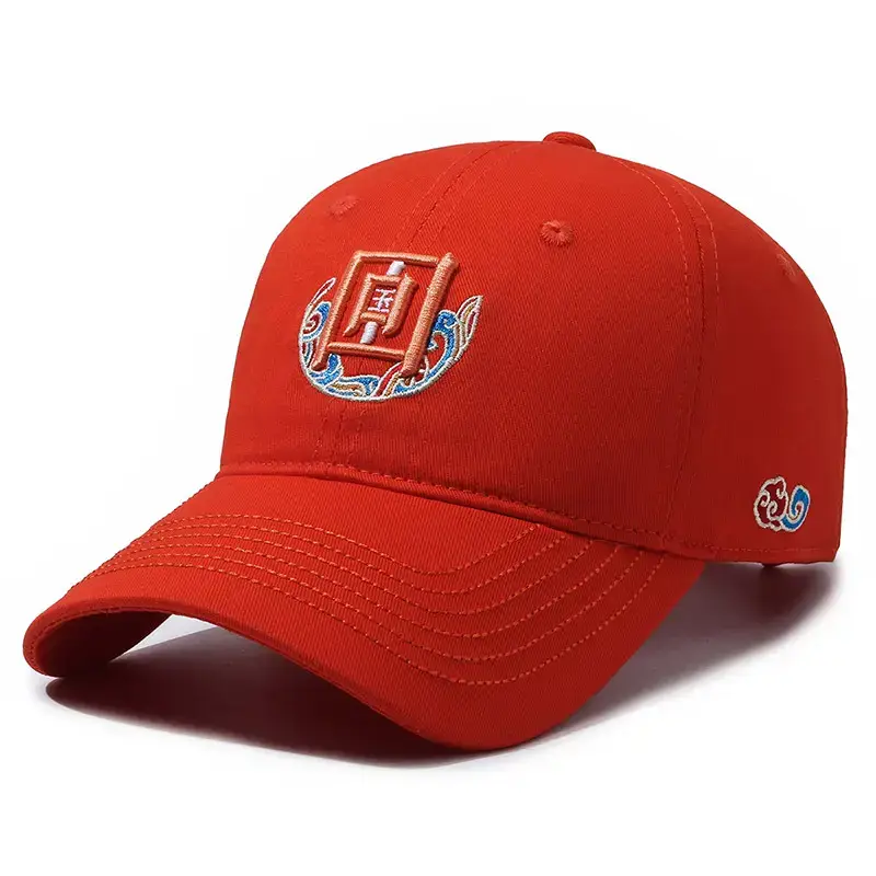 National Fashion Baseball Cap Women Streetwear Gray Embroidered - Image 3