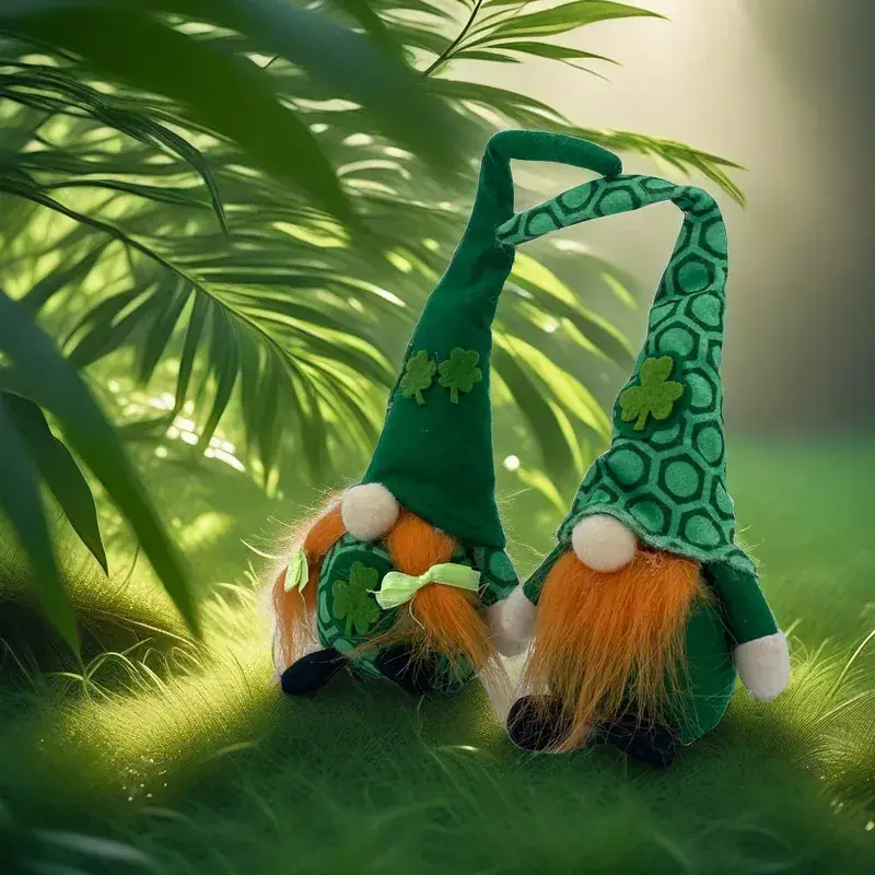 Green Irish Gnome Doll St. Patrick's Day Decor - Image 4