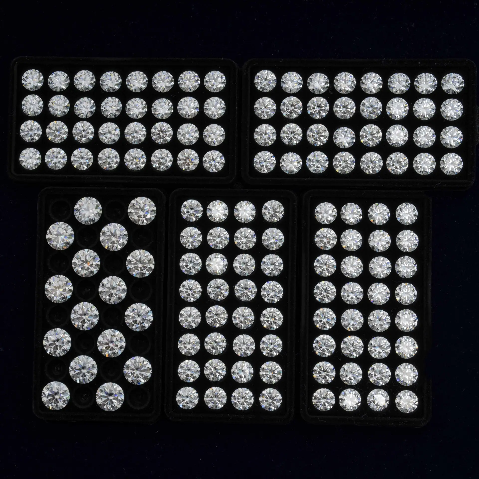 Moissanite Round Diamonds 8 Hearts & Arrows Wholesale Set - Image 4