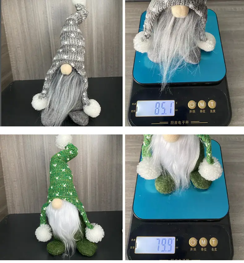 Christmas Rudolph Doll with Fur Ball Gnome Stand — feature 10