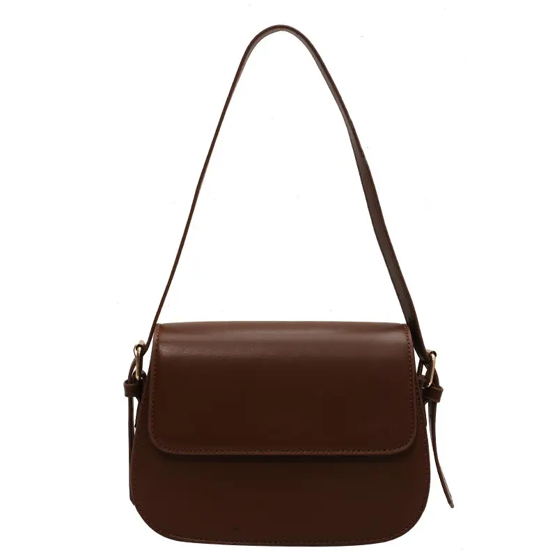 Women's Brown Crossbody Bag Retro Saddle Design - Image 8