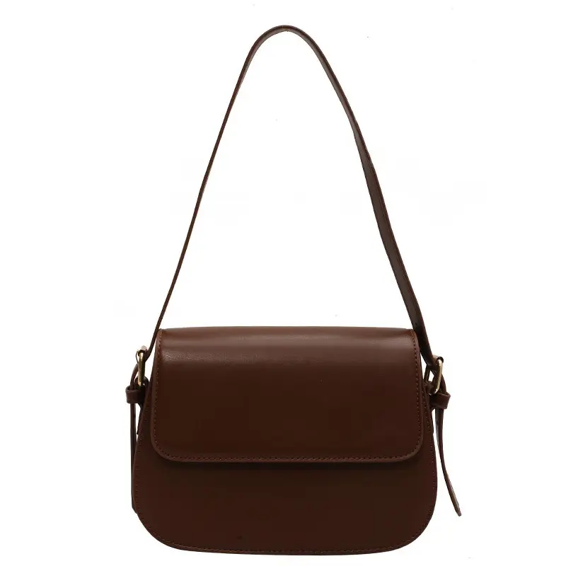 Women's Brown Crossbody Bag Retro Saddle Design - Image 2