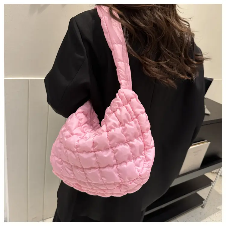 Black Pleated Bubble Shoulder Bag for Women — feature 19