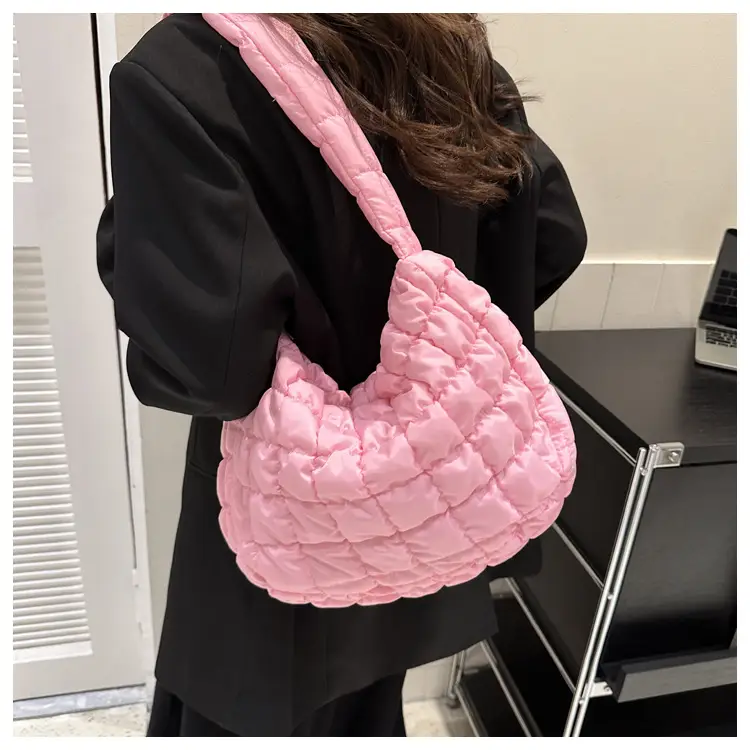 Black Pleated Bubble Shoulder Bag for Women — feature 20
