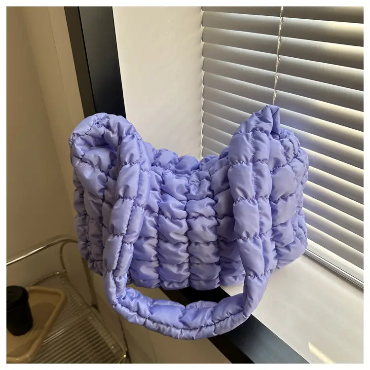 Black Pleated Bubble Shoulder Bag for Women — feature 21