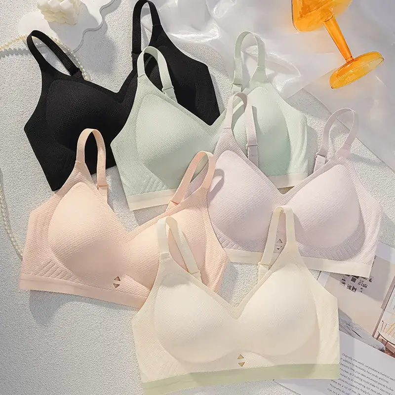 Women's White Cup Push Up Bra with Hollow Design - Image 7