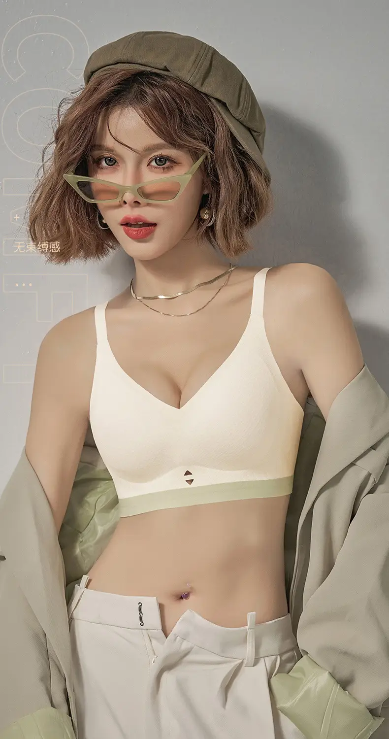 Women's White Cup Push Up Bra with Hollow Design — feature 1