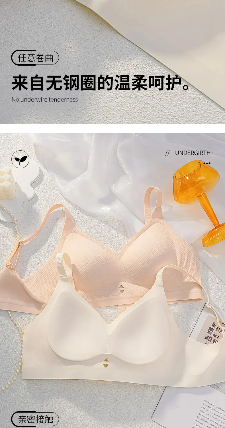 Women's White Cup Push Up Bra with Hollow Design — feature 12