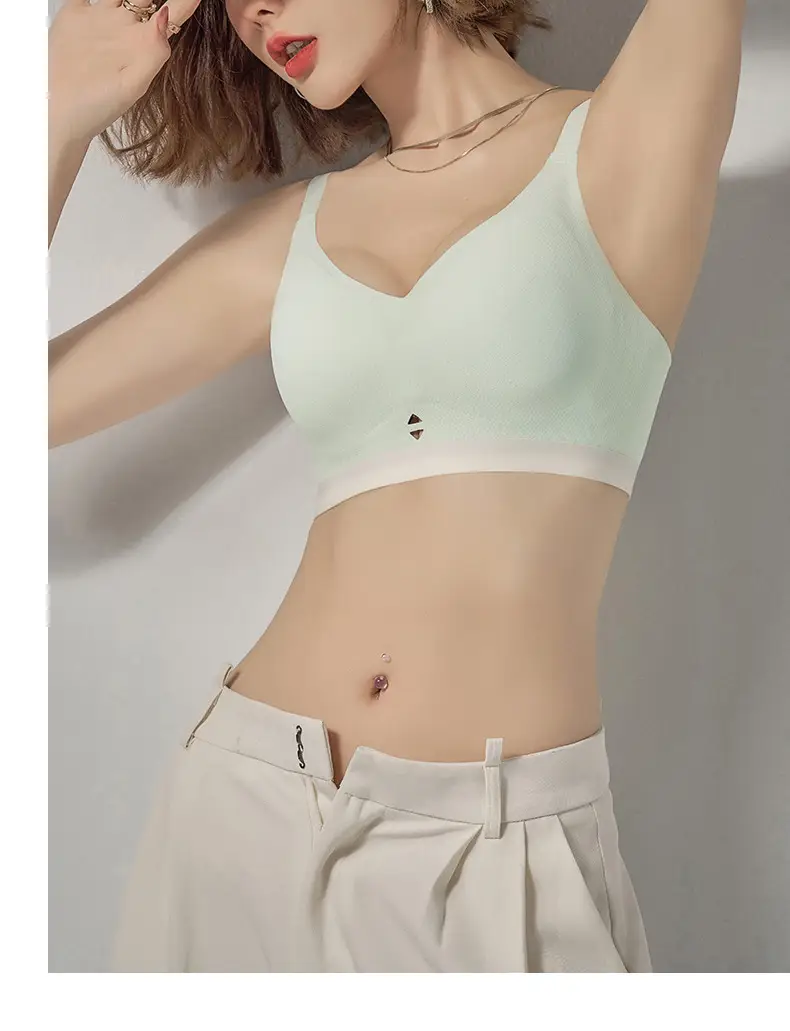 Women's White Cup Push Up Bra with Hollow Design — feature 26