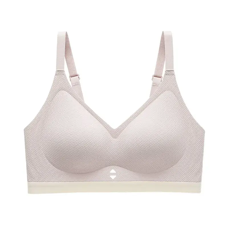 Women's White Cup Push Up Bra with Hollow Design - Image 3