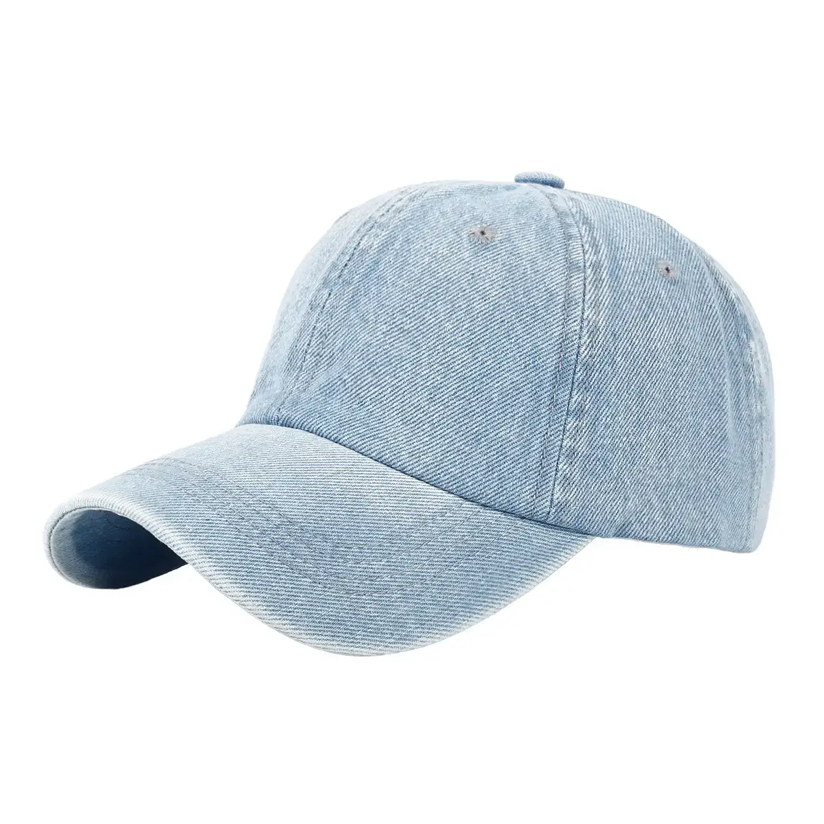 Denim Peaked Cap Women Men Sun Protection 54.5cm - Image 2