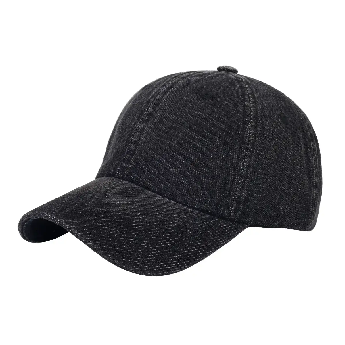 Denim Peaked Cap Women Men Sun Protection 54.5cm - Image 3