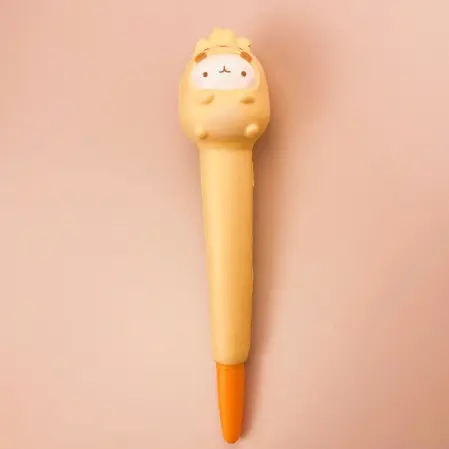 Stationery environmental protection material decompression pen pinch music gel pen students with cartoon creative stationery soft decompression pen