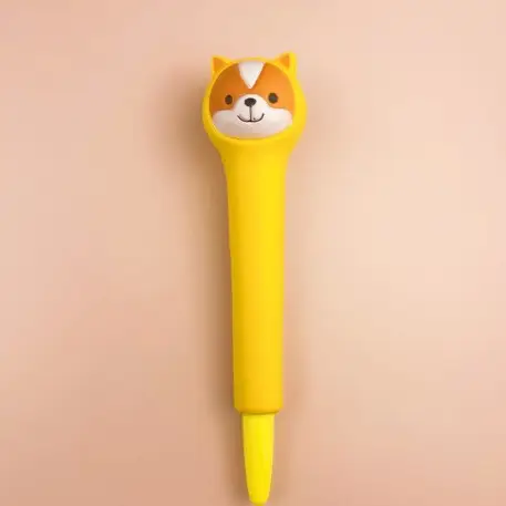 Stationery environmental protection material decompression pen pinch music gel pen students with cartoon creative stationery soft decompression pen