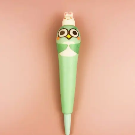 Stationery environmental protection material decompression pen pinch music gel pen students with cartoon creative stationery soft decompression pen