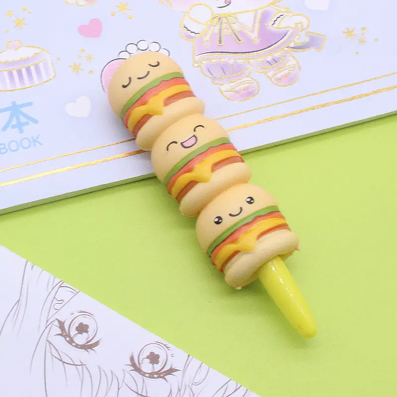 Stationery environmental protection material decompression pen pinch music gel pen students with cartoon creative stationery soft decompression pen