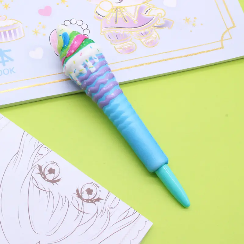 Stationery environmental protection material decompression pen pinch music gel pen students with cartoon creative stationery soft decompression pen