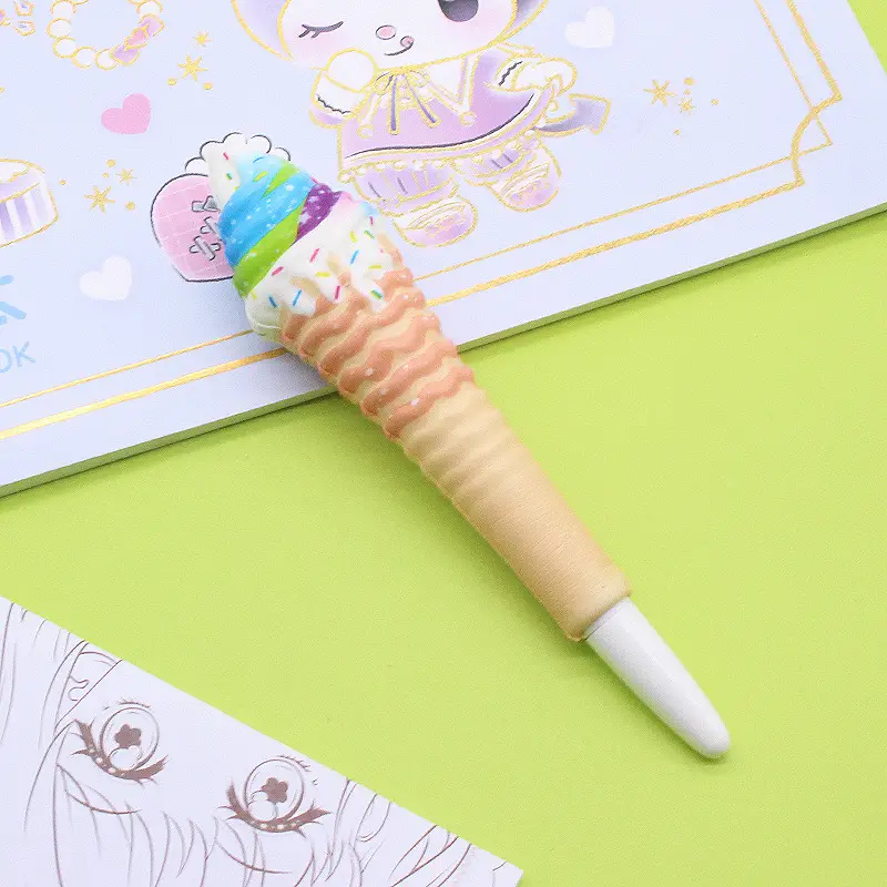 Stationery environmental protection material decompression pen pinch music gel pen students with cartoon creative stationery soft decompression pen