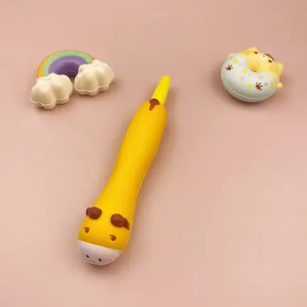Stationery environmental protection material decompression pen pinch music gel pen students with cartoon creative stationery soft decompression pen