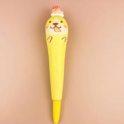 Stationery environmental protection material decompression pen pinch music gel pen students with cartoon creative stationery soft decompression pen