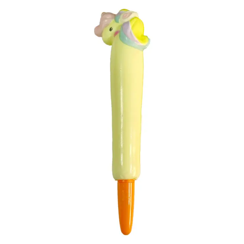 Stationery environmental protection material decompression pen pinch music gel pen students with cartoon creative stationery soft decompression pen