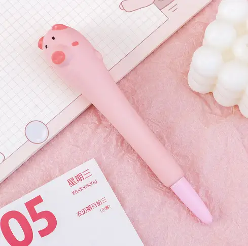 Stationery environmental protection material decompression pen pinch music gel pen students with cartoon creative stationery soft decompression pen