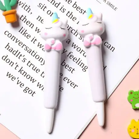 Stationery environmental protection material decompression pen pinch music gel pen students with cartoon creative stationery soft decompression pen