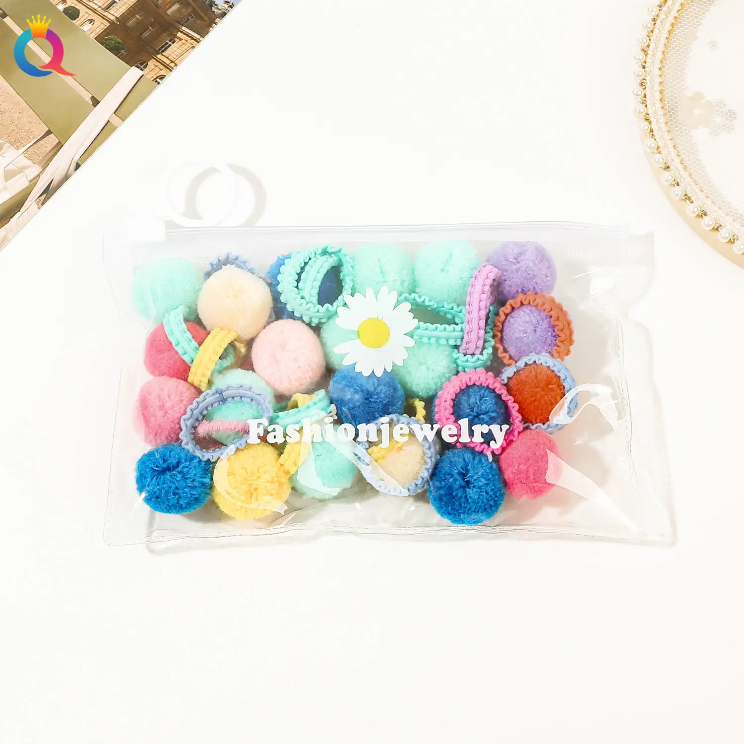 Qiyue Cross-Border Hair Balls for Girls 20pcs Small Rubber Bands — feature 26