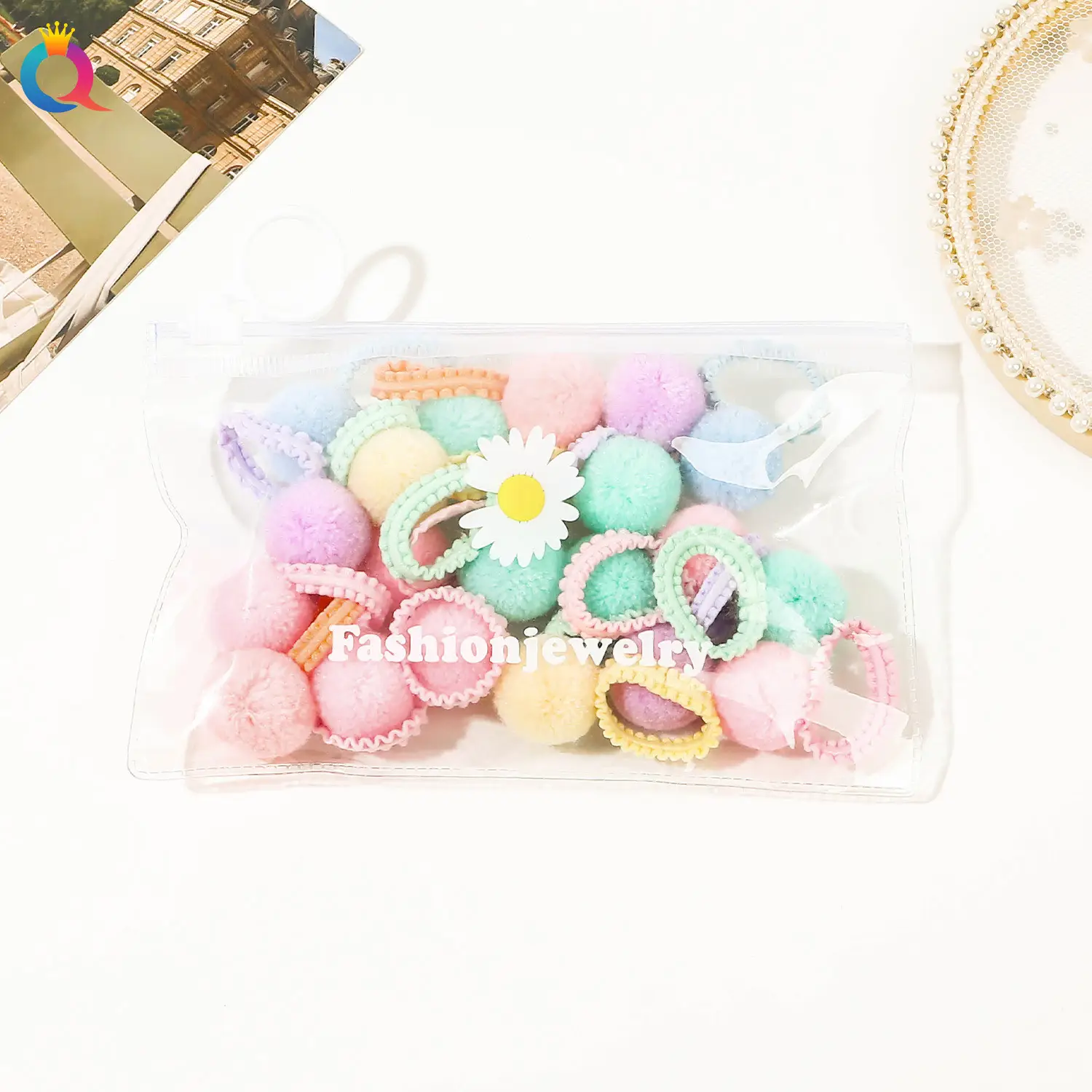 Qiyue Cross-Border Hair Balls for Girls 20pcs Small Rubber Bands — feature 27