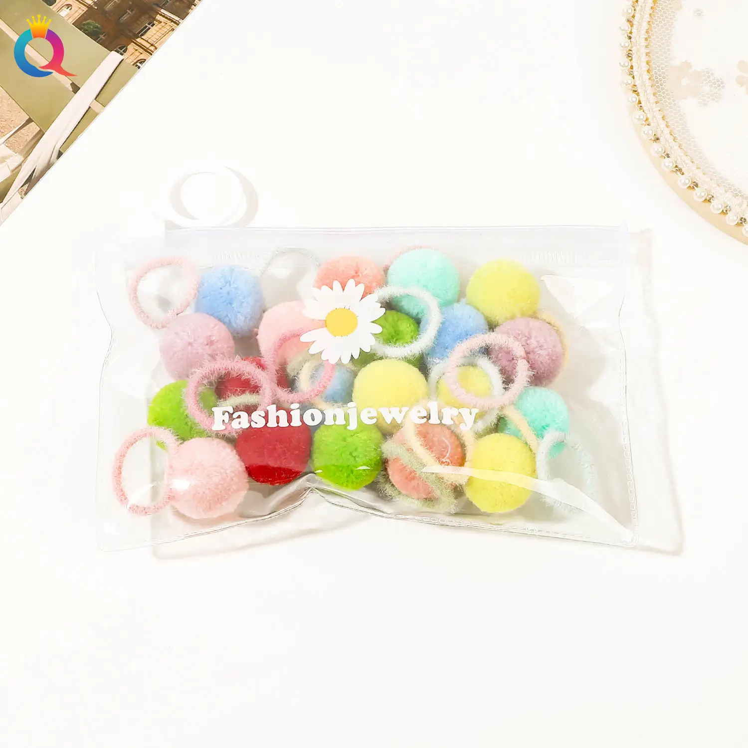 Qiyue Cross-Border Hair Balls for Girls 20pcs Small Rubber Bands — feature 29