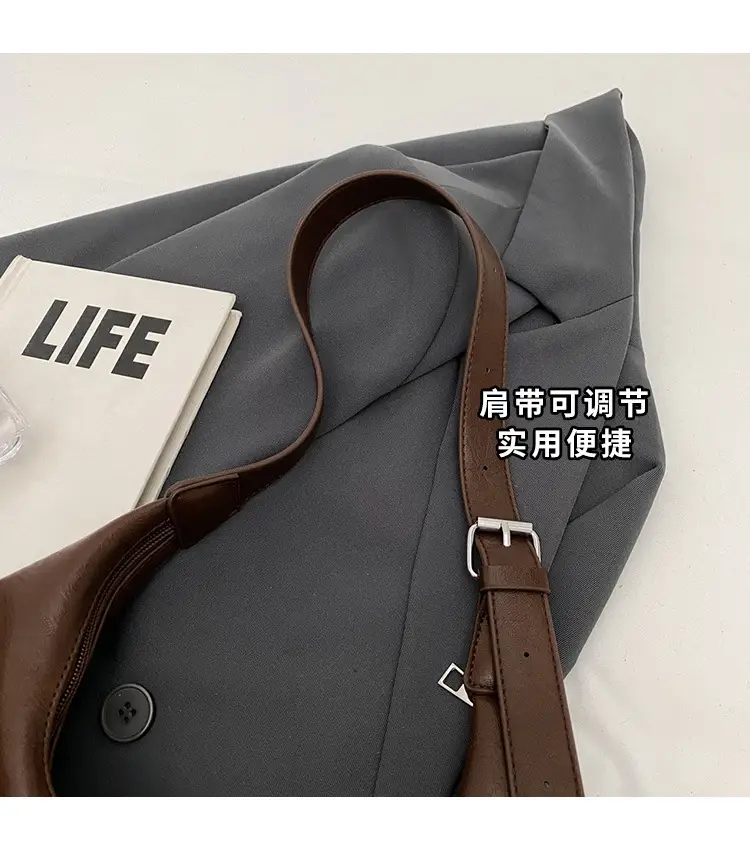 Large Capacity Soft Leather Shoulder Bag Brown 2023 — feature 4