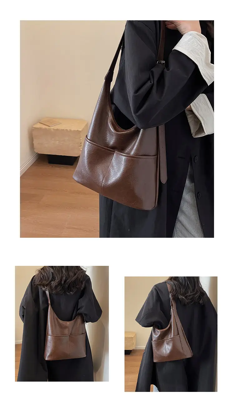 Large Capacity Soft Leather Shoulder Bag Brown 2023 — feature 8