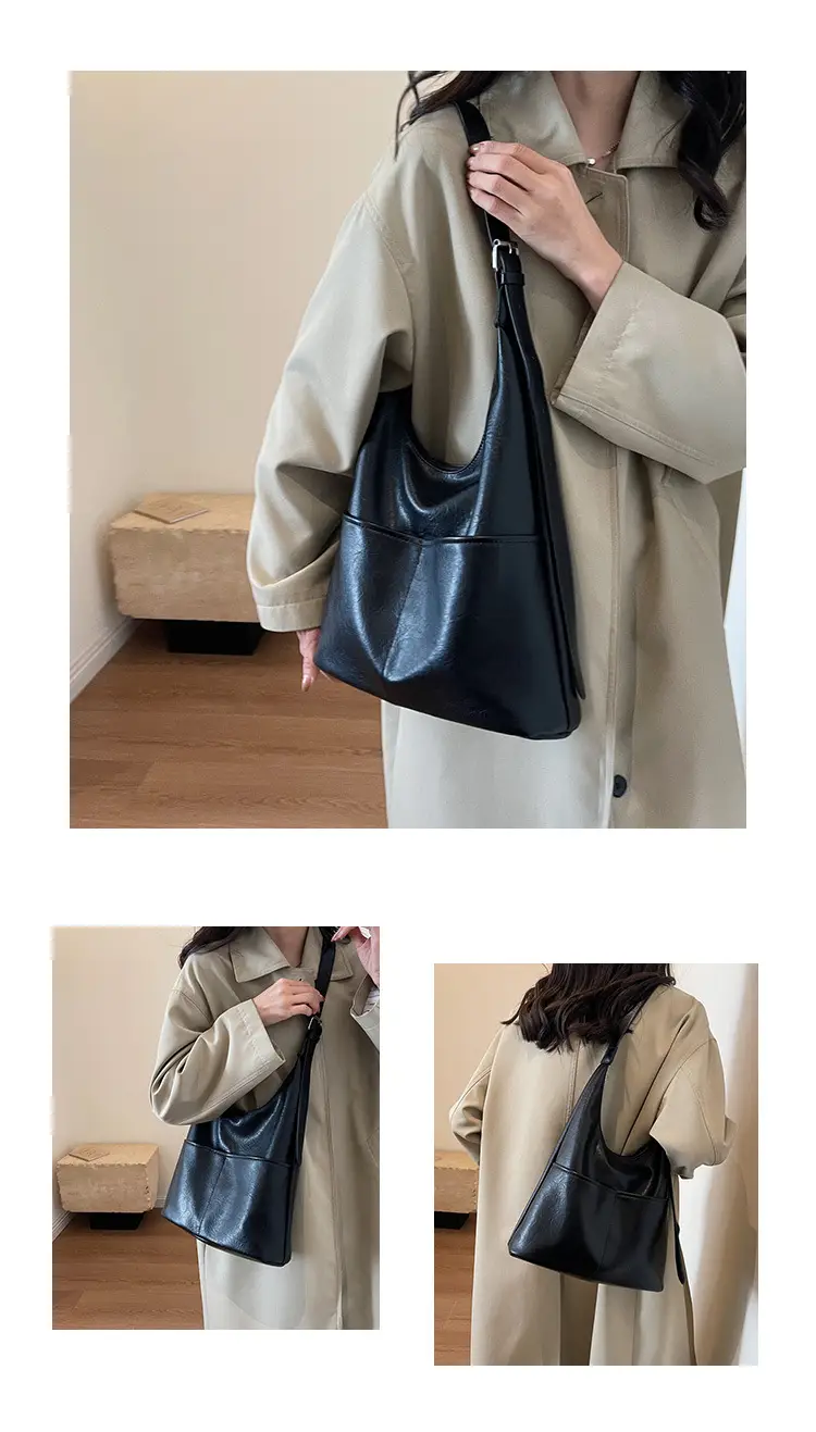 Large Capacity Soft Leather Shoulder Bag Brown 2023 — feature 9