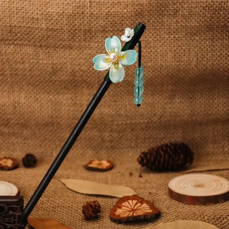 Fictional Hairpin Tassel Step Wooden Hairpin Imitation Ebony Headwear Disc Hair Han Clothes Accessories Hair-pulled Ancient Clothes Hair Women - Image 24