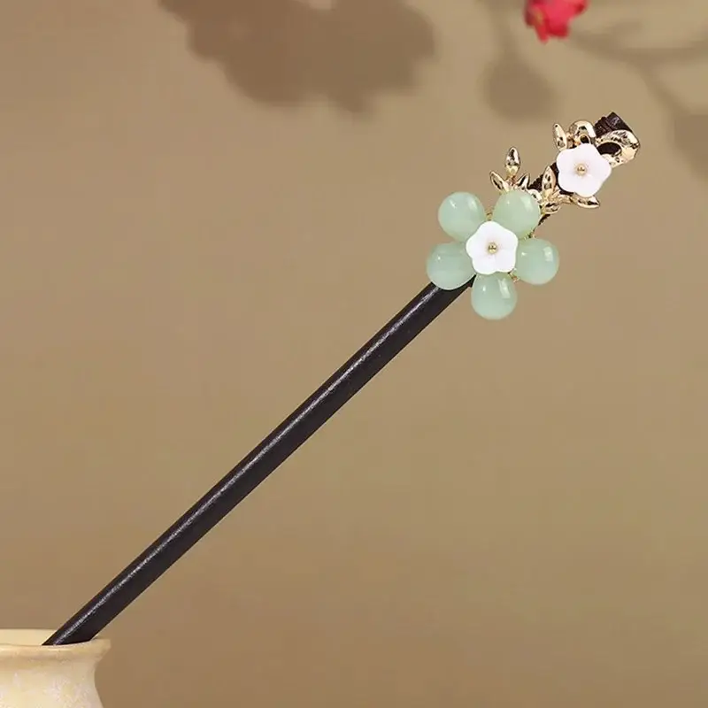 Fictional Hairpin Tassel Step Wooden Hairpin Imitation Ebony Headwear Disc Hair Han Clothes Accessories Hair-pulled Ancient Clothes Hair Women - Image 81