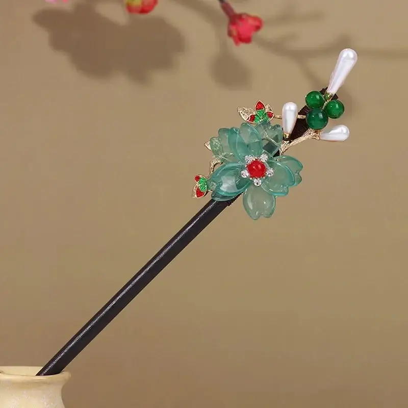 Fictional Hairpin Tassel Step Wooden Hairpin Imitation Ebony Headwear Disc Hair Han Clothes Accessories Hair-pulled Ancient Clothes Hair Women - Image 9